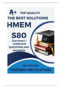 HMEMS80 Assignment 1 (COMPLETE ANSWERS) Semester 2 2024 (755687)- DUE 2 September 2024