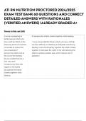 ATI RN NUTRITION PROCTORED 2024/2025 EXAM TEST BANK 60 QUESTIONS AND CORRECT DETAILED ANSWERS WITH RATIONALES (VERIFIED ANSWERS) |ALREADY GRADED A+