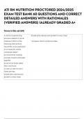 ATI RN NUTRITION PROCTORED 2024/2025 EXAM TEST BANK 60 QUESTIONS AND CORRECT DETAILED ANSWERS WITH RATIONALES (VERIFIED ANSWERS) |ALREADY GRADED A+