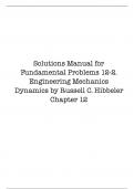 Solutions Manual for Fundamental Problems 12-2 Engineering Mechanics Dynamics Russel C. Hibbeler 14th Edition