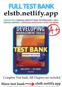 Test Bank for Developing Management Skills 10th Edition Whetten