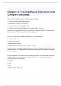  Chapter 4  Training Exam Questions And Complete Answers.