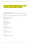 PennFoster Pharmacology Chapter 1 Exam Questions With Complete Solutions!!.