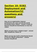 Section 10 D282 Deployment and Automation(52 questions and answers).