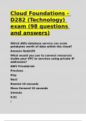 Cloud Foundations - D282 (Technology) exam (98 questions and answers).