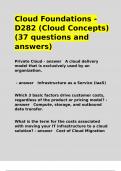 Cloud Foundations - D282 (Cloud Concepts) (37 questions and answers).