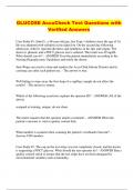  GLUCOSE AccuCheck Test Questions with Verified Answers