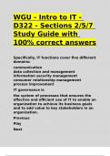 WGU - Intro to IT - D322 - Sections 257 Study Guide with 100- correct answers