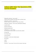 Indiana QMA State Test Questions With Correct Answers.