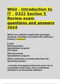 WGU - Introduction to IT - D322 Section 5 Review exam questions and answers 2024