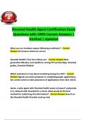 Devoted Health Agent Certification Exam Questions with 100% Correct Answers | Verified | Updated