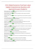 C211 Global Economics Final Exam Latest Update Comprehensive Questions with Approved Answers Graded A+