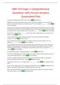 MKT-315 MIDTERM Latest Update Questions with Approved Answers Guaranteed Pass Graded A+