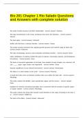 Bio 201 Chapter 1 Rio Salado Questions and Answers with complete solution.