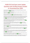 NURS 676 Final Exam Latest Update Questions with Verified Answers Graded A+ Guaranteed Pass 100%