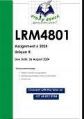 LRM4801 Assignment 6 (QUALITY ANSWERS) 2024