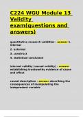 C224 WGU Module 13 Validity exam(questions and answers).