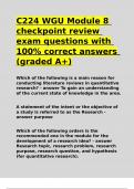 C224 WGU Module 8 checkpoint review exam questions with 100- correct answers (graded A+).