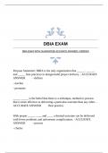 DBIA EXAM WITH GUARANTEED ACCURATE ANSWERS |VERIFIED