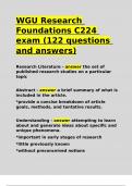 WGU Research Foundations C224 exam (122 questions and answers)