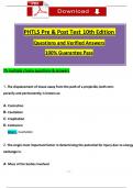 PHTLS Pre and Post-Test 10th Edition Questions and Verified Answers, 100% Guarantee Pass