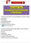 ATLS Post Test (2024 / 2025) Questions and Verified Answers, 100% Guarantee Pass