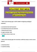 (2024 / 2025) Study Bundle for ATLS 10th Edition Post Test 1, 2, 3 & 4 & ATLS 10th Edition Post Test MCQ (100% Guarantee Pass) (COMPLETE PACKAGE)