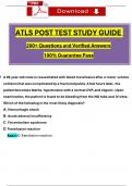 ATLS Post Test Study Guide (2024 / 2025) 200+ Questions and Verified Answers, 100% Guarantee Pass