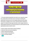 ATLS Post Test 2 Questions and Verified Answers (2024 / 2025) 100% Guarantee Pass