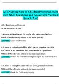 ATI Nursing Care of Children Proctored Exam with NGN Questions and Answers (70 Verified Ques & Ans)