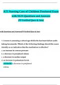 ATI Nursing Care of Children Proctored Exam with NGN Questions and Answers (70 Verified Ques & Ans)