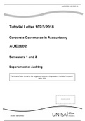Corporate Governance in Accountancy AUE2602