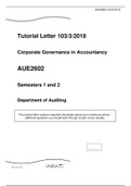 AUE2602_2018_TL_103_3_B(Corporate Governance in Accountancy)
