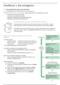 Samenvatting metabolisme 1e Bach Farmacie