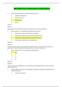 NSG 5003 UNIT III: MECHANISMS OF SELF-DEFENSE - QUESTIONS, ANSWERS AND RATIONALE