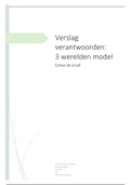 Verslag 3 werelden model/ methodisch werken. Beoordeeld met een 10!!  Social Work Leerjaar 1