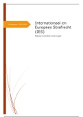 INTERNATIONAAL EN EUROPEES STRAFRECHT (IES) hoorcolleges