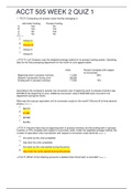 ACCT 505 WEEK 2 QUIZ 1 | GRADED A