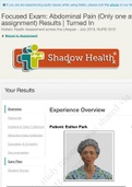 Focused Exam: Abdominal Pain Care Plan Graded Top.