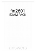 FIN2601 EXAM PACK