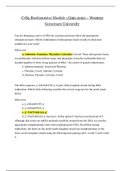 C785 Biochemistry Module 1 Quiz 2020  | C 785 Biochemistry Topic 1 Quiz 2020– Western Governors University( Download to Score A)