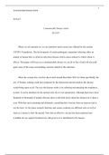 HCS 457 Week 4 Communicable Disease Article.docx    HCS/457  Communicable Disease Article  HCS/457  Where we all currently sit, we are somehow and in some way effected by the current COVID-19 pandemic. The development of certain pathogenic organisms infec