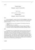 Assignemnt week 5.docx  HC260  Wrong Site Surgery  Bombagetti v. Amine 627 N.E.2d 230 (1993)  Park University  HC260:  Legal Issues in Health Care Delivery  Wrong Site Surgery  Bombagetti v. Amine 627 N.E.2d 230 (1993)  Issue  In the case Bombagetti v. Am