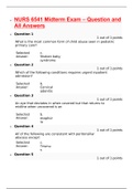 NURS 6541 Midterm Exam – Question and Answers(2020/2021)