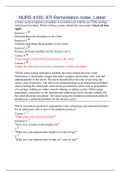 NURS 4100/ ATI Remediation notes_Latest,100% CORRECT