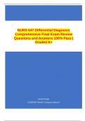 NURS 547 Differential Diagnosis Comprehensive Final Exam Review Questions and Answers 100% Pass | Graded A+