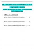 RN ATI NUTRITION PROCTORED RETAKE EXAM 3 DIFFERENT VERSION Each with NGN Questions and Revised Answers & Rationales 100% Guarantee Pass