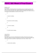 PSYC 300 Week 8 Final Exam 1 | VERIFIED ANSWERS 