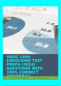 VNSG 1409: ENDOCRINE TEST PREPU (2024) QUESTIONS WITH 100% CORRECT ANSWERS!!