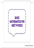 Basic Mathematics for NEET Physics 